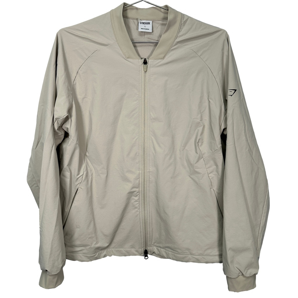 Gymshark‎ Lightweight Beige Bomber Jacket Large